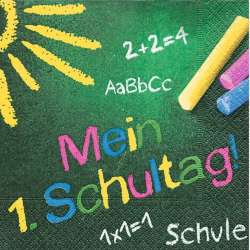 Serviette Mein 1. Schultag!