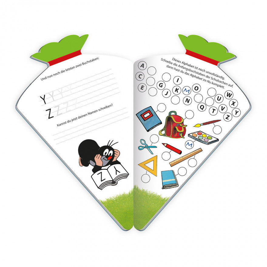 Schulstartbuch Der kleine Maulwurf: Übungsbuch mit Schleife in Form einer Schultüte