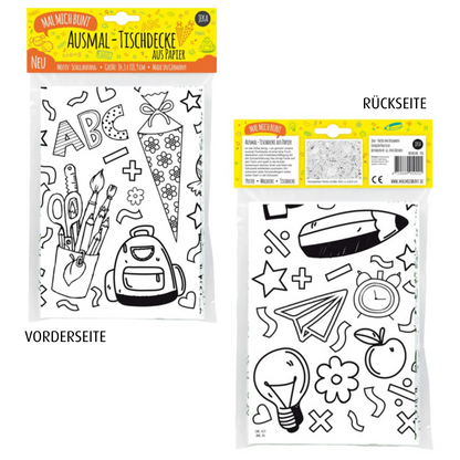 Ausmal-Tischdecke Aus Papier "Schulanfang"