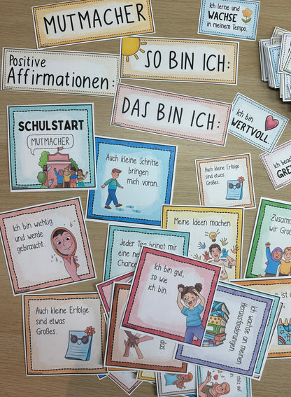 Mut-Sätze für den Schulanfang - ab Klasse 1 / Schulstart (passt zum Buch "Mutmurmeln") Mutmacher